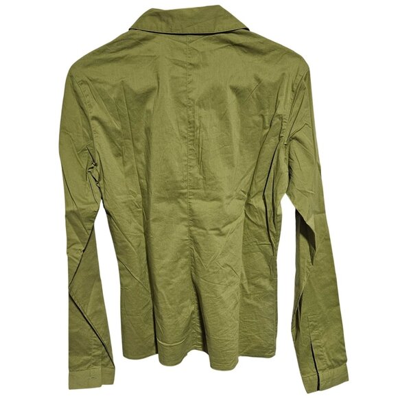 Brooks Brothers Green Button Down Shirt Womens Size XS Stretch Long Sleeve - Picture 2 of 4